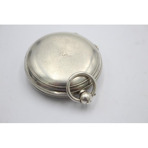 2468 - A vintage .925 silver cased full hunter key wind pocket watch - approx. gross weight 141 grams