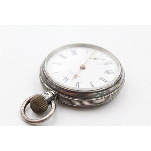 2471 - A vintage Waltham .925 silver open face hand wind pocket watch - approx. gross weight 104 grams