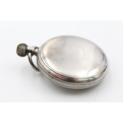 2471 - A vintage Waltham .925 silver open face hand wind pocket watch - approx. gross weight 104 grams