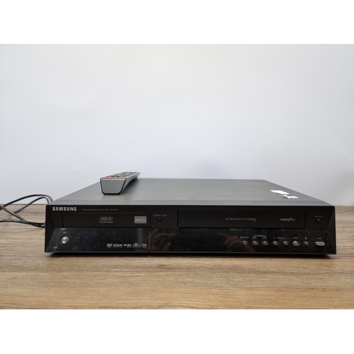 608 - A Samsung DVD-VR350M VCR/DVD recorder with remote control