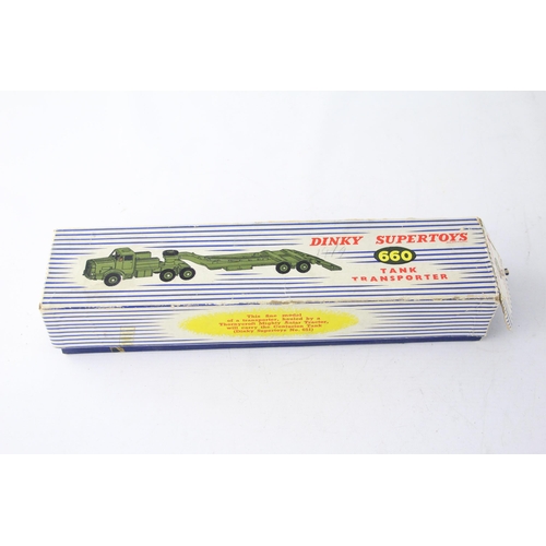 1696 - A vintage boxed Dinky 660 Tank Transporter diecast model vehicle