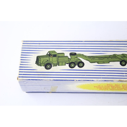 1696 - A vintage boxed Dinky 660 Tank Transporter diecast model vehicle