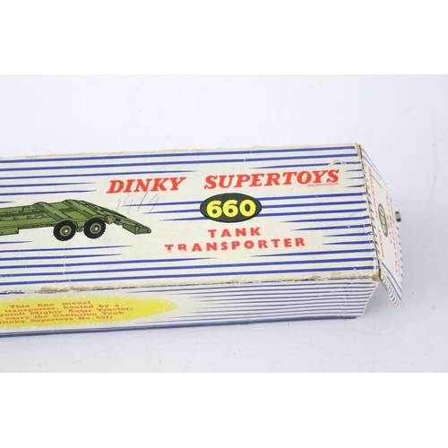 1696 - A vintage boxed Dinky 660 Tank Transporter diecast model vehicle