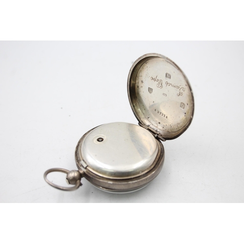 2501 - A hallmarked J. G Graves .925 Sheffield silver cased open face key wind men's pocket watch - approx.... 