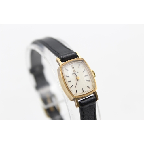 2506 - A vintage Omega cal. 485 9ct gold cased mechanical lady's wristwatch with box and papers - case diam... 