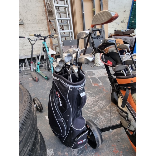 288 - A Ram golfbag containing golf clubs to include Ben Sayers Benny, Taylor Made S-90, Callaway Big Bert... 