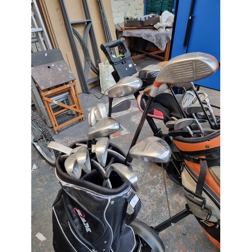 288 - A Ram golfbag containing golf clubs to include Ben Sayers Benny, Taylor Made S-90, Callaway Big Bert... 