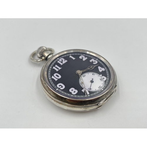 2473 - A George V Rolex hallmarked Birmingham silver cased open face hand wind pocket watch, dated 1917