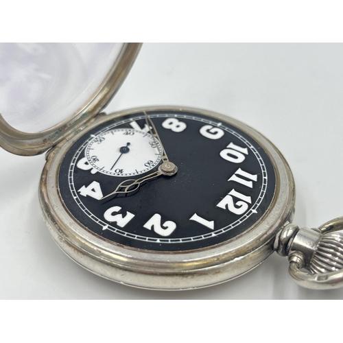 2473 - A George V Rolex hallmarked Birmingham silver cased open face hand wind pocket watch, dated 1917