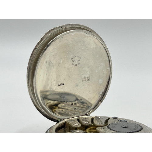 2473 - A George V Rolex hallmarked Birmingham silver cased open face hand wind pocket watch, dated 1917