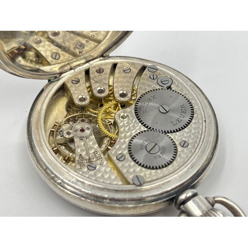 2473 - A George V Rolex hallmarked Birmingham silver cased open face hand wind pocket watch, dated 1917