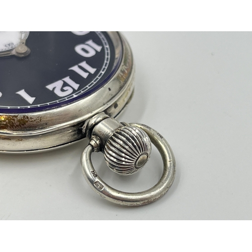 2473 - A George V Rolex hallmarked Birmingham silver cased open face hand wind pocket watch, dated 1917