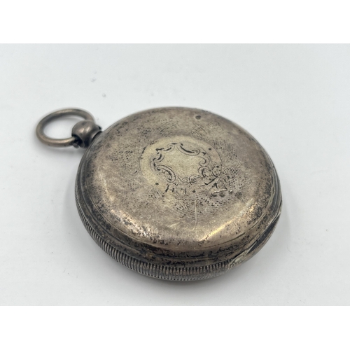 2476 - A cased Victorian H. Pidduck & Sons hallmarked silver open face key wind pocket watch, dated 1882