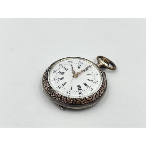 2477 - A late 19th/early 20th century Femina .800 silver open face hand wind pocket watch