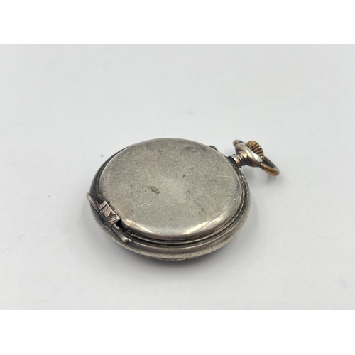 2477 - A late 19th/early 20th century Femina .800 silver open face hand wind pocket watch