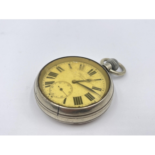 2477 - A late 19th/early 20th century Femina .800 silver open face hand wind pocket watch