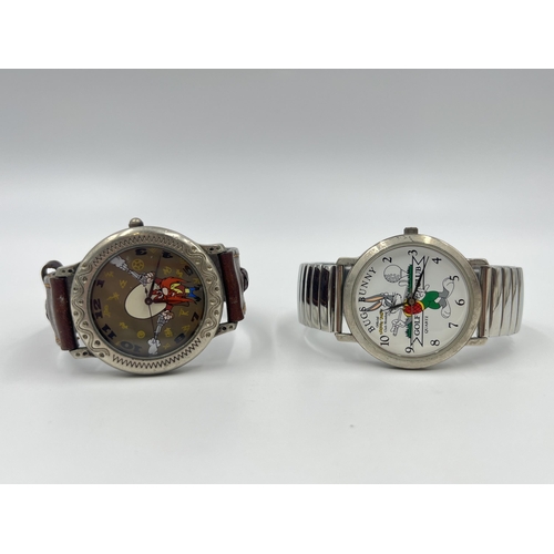 2479 - Two 1990s Warner Brothers Buggs Bunny quartz wristwatches