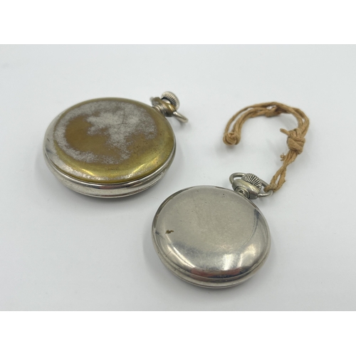 2481 - Two early/mid 20th century Ingersoll hand wind open face chrome plated pocket watches