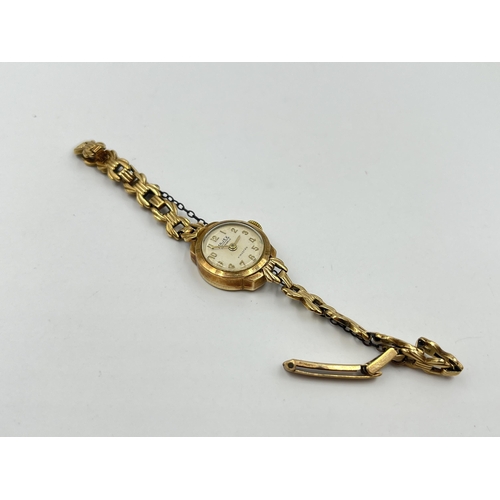 2484 - A 1963 Majex Kingstar 17 jewels mechanical 17mm lady's wristwatch with hallmarked 9ct gold case and ... 