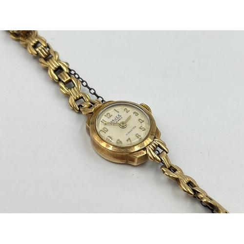 2484 - A 1963 Majex Kingstar 17 jewels mechanical 17mm lady's wristwatch with hallmarked 9ct gold case and ... 