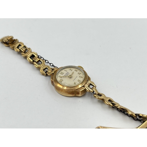 2484 - A 1963 Majex Kingstar 17 jewels mechanical 17mm lady's wristwatch with hallmarked 9ct gold case and ... 