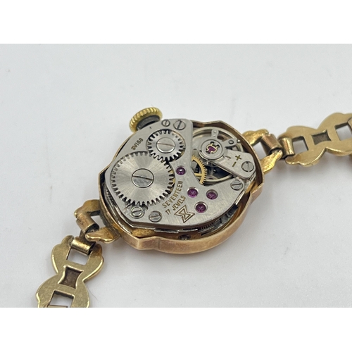 2484 - A 1963 Majex Kingstar 17 jewels mechanical 17mm lady's wristwatch with hallmarked 9ct gold case and ... 