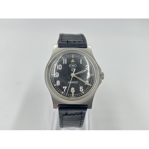 2486 - A 1982 CWC G10 'Fat Boy' British Army issued quartz 36mm men's wristwatch - ref. W10/6645-99- 541-53... 