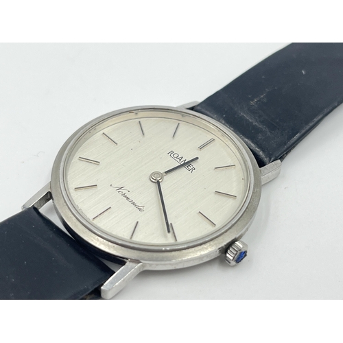 2487 - A vintage Roamer Normandie mechanical 33mm men's wristwatch