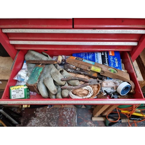 338 - A collection of tools to include Power Devil toolkit chest and cabinet containing a near full set of... 