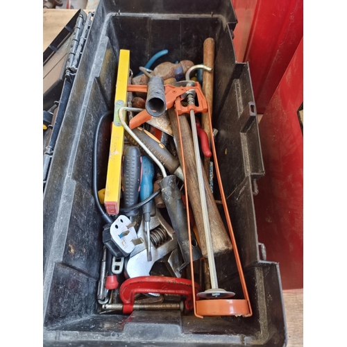 338 - A collection of tools to include Power Devil toolkit chest and cabinet containing a near full set of... 