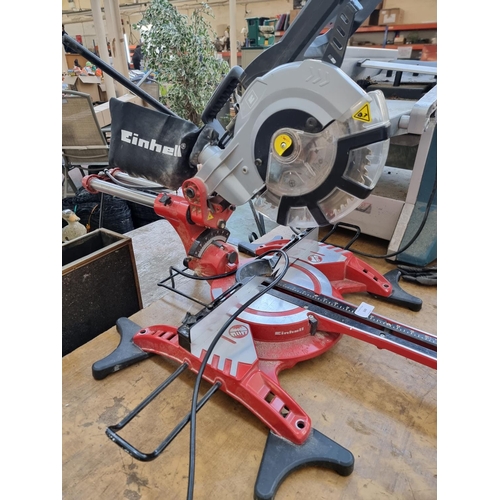 349 - An Einhell TCSM2131 dual 240v circular saw