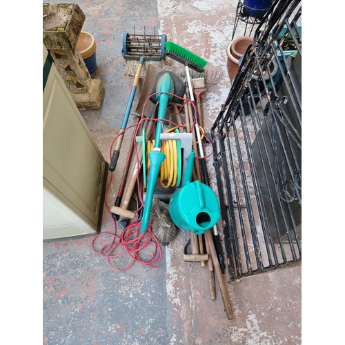 373 - A collection of garden tools