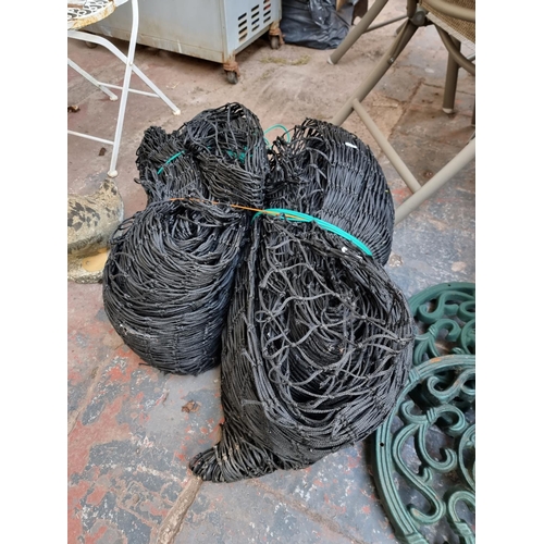 380 - Two cat protector knotted mesh nets