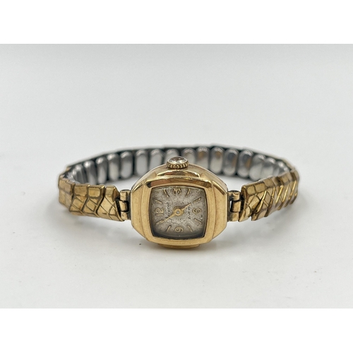 2491 - A 1959 Accurist hallmarked Edinburgh 9ct gold 21 jewels mechanical lady's wristwatch - approx. gross... 