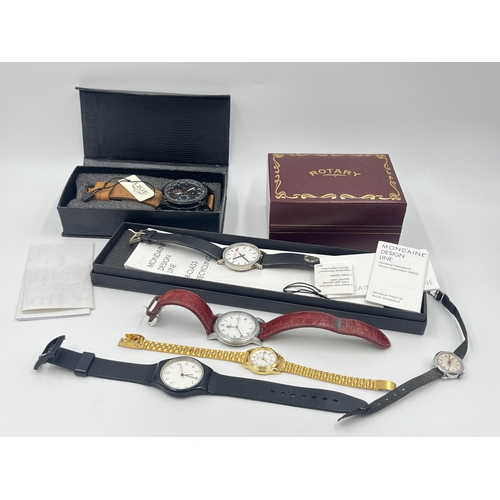 2493 - A collection of wristwatches to include boxed Mondaine, boxed Lige, vintage Oris mechanical, boxed R... 