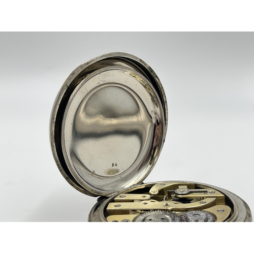 2499 - An early/mid 20th century chrome plated lever set goliath open face hand wind pocket watch