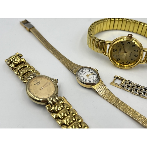 2503 - Six quartz lady's wristwatches to include Rotary, Tissot, Everite, Accurist etc.