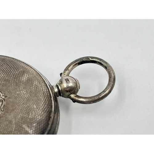 2509 - A Victorian hallmarked London silver G. Baskerville of Leek open face key wind pocket watch, dated 1... 