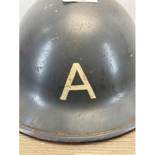 1255 - A WWII British Army MKII Civil Defence helmet