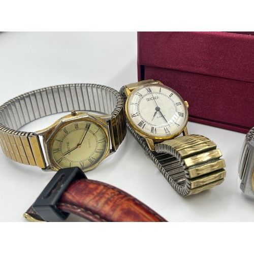 2489 - A jewellery box containing nine gentleman's and lady's wristwatches to include Rotary GT automatic, ... 