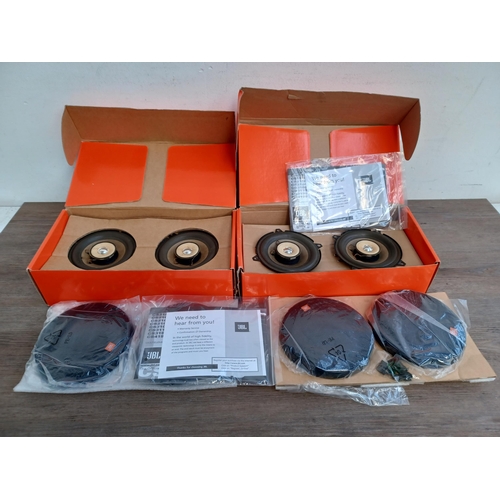 571 - Two pairs of car speakers in JBL boxes with JBL covers and instructions