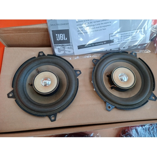 571 - Two pairs of car speakers in JBL boxes with JBL covers and instructions