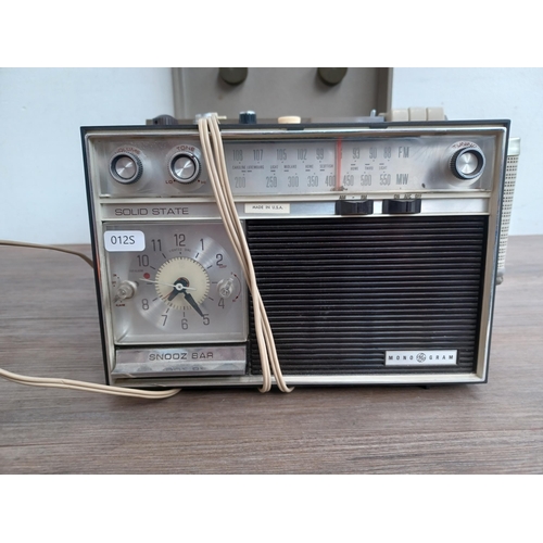 601 - Two items, one Monogram UKC1570A clock/two-band radio and one Elizabethan Tape Recorders Ltd LZ102 r... 