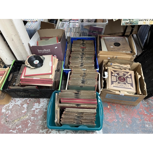 415 - Ten boxes containing a large quantity of shellac records