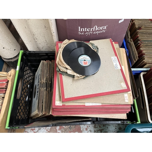 415 - Ten boxes containing a large quantity of shellac records