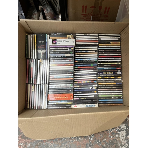 433 - Eight boxes and one bag containing a large quantity of CDs, DVDs, records and VHS tapes