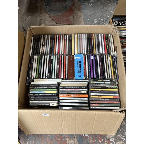 433 - Eight boxes and one bag containing a large quantity of CDs, DVDs, records and VHS tapes