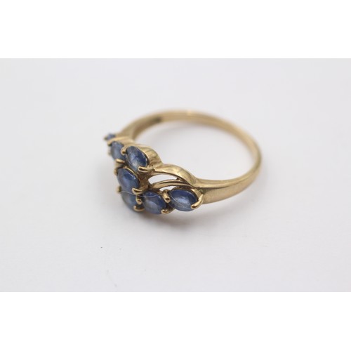 1026 - A 9ct gold sapphire dress ring - approx. gross weight 2.4 grams