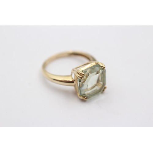 1092 - A 9ct gold green quartz single stone ring - approx. gross weight 3.4 grams