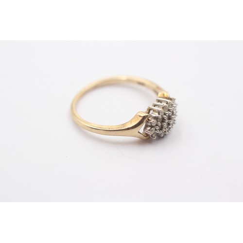 1127 - A 9ct gold diamond dress ring - approx. gross weight 2.5 grams